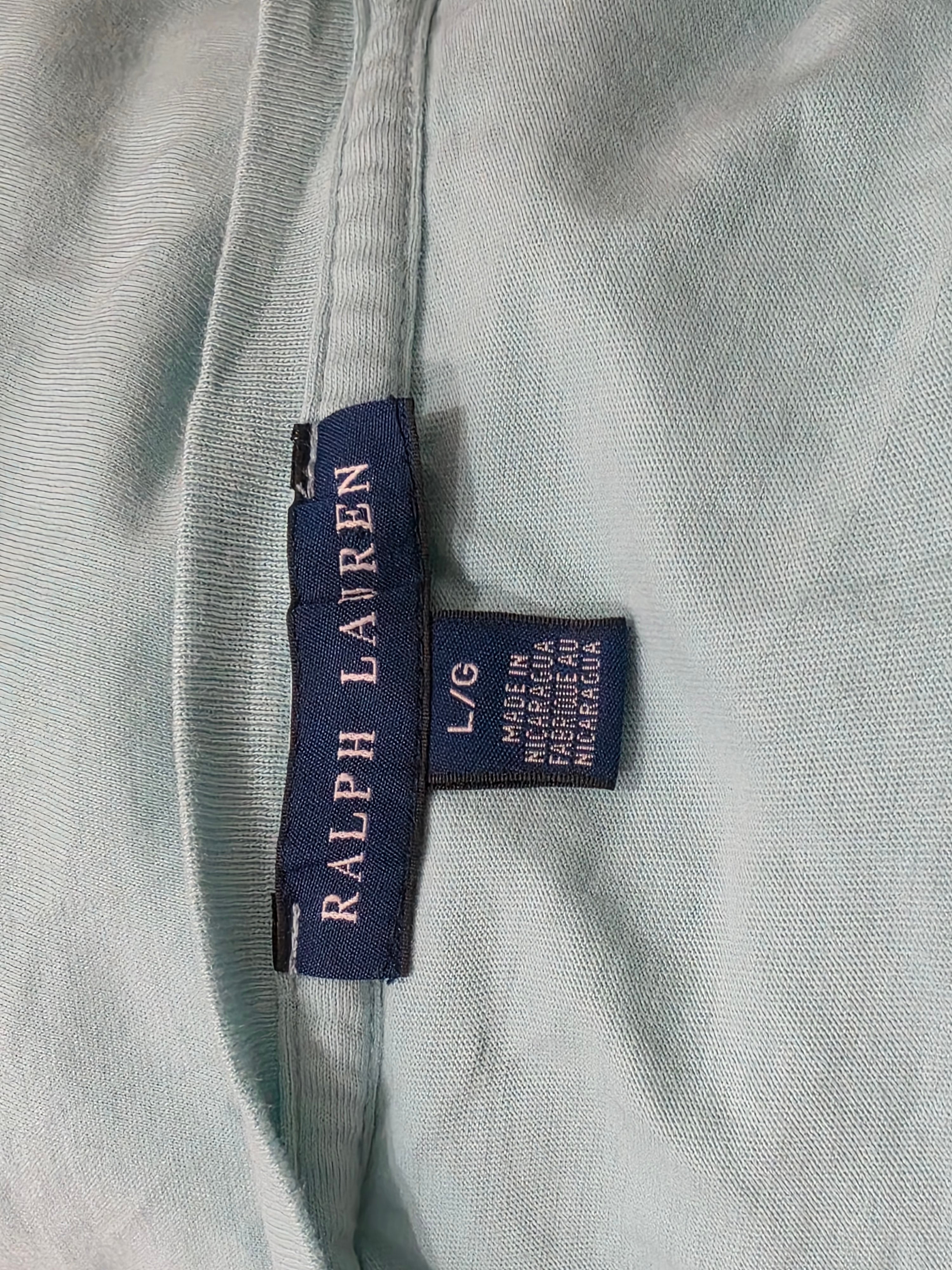 Playera Ralph Lauren Color Menta Pony Naranja
