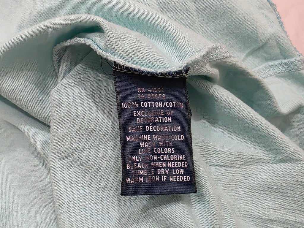 Playera Ralph Lauren Color Menta Pony Naranja