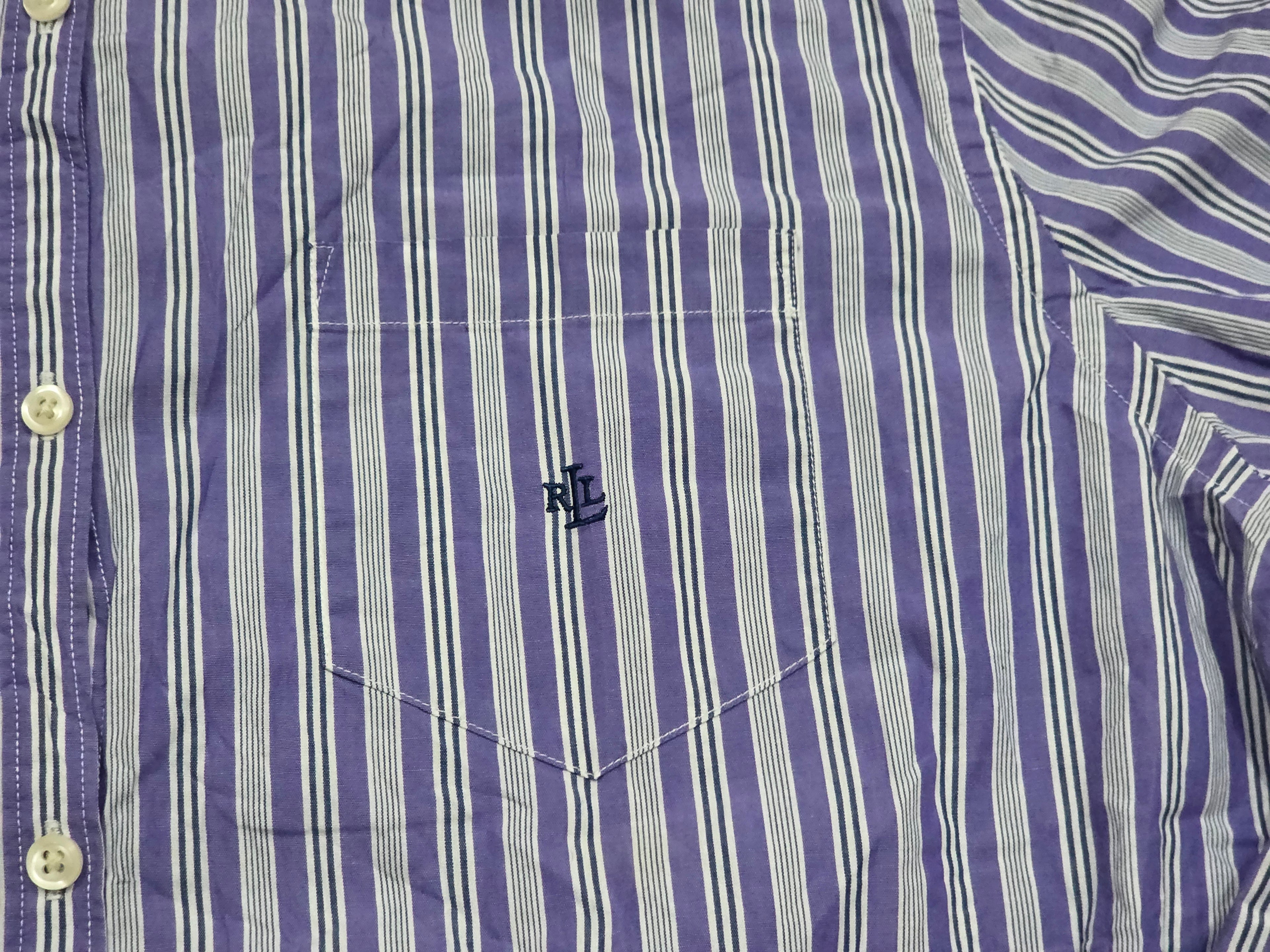 Camisa Ralph Lauren Grande L Morada Rayada