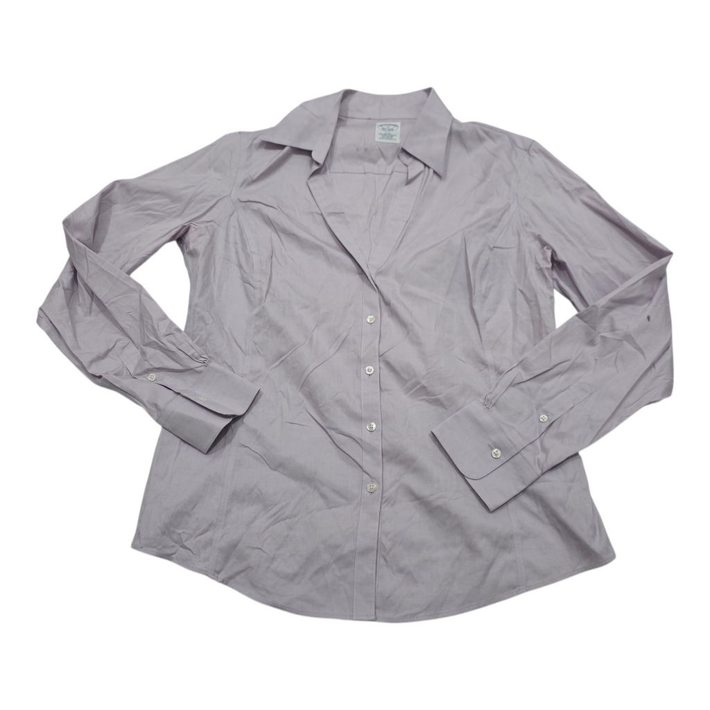 Camisa Brooks Brothers Talla 12 Morado Claro Non Iron