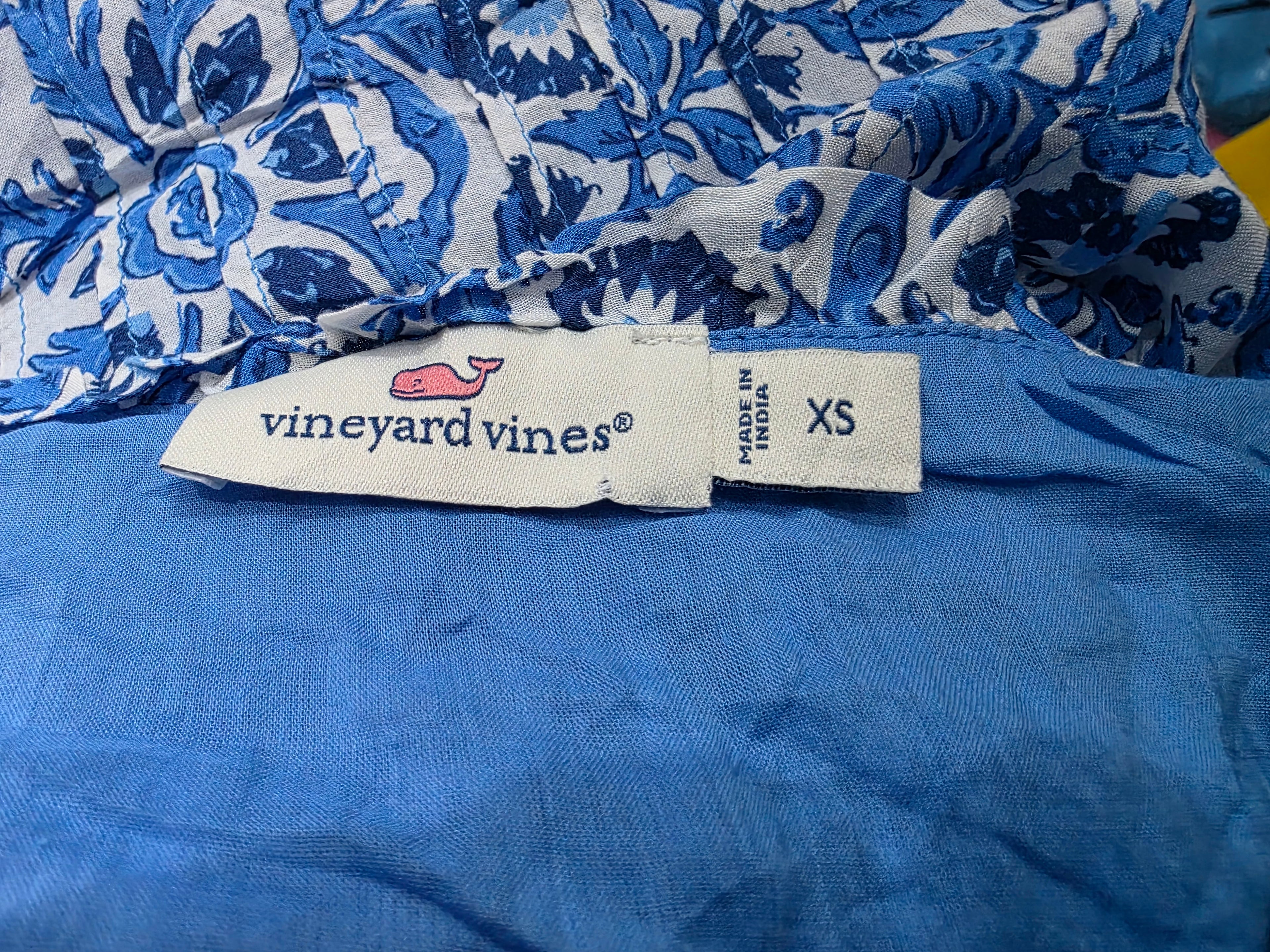 Blusa Vineyard Vines Xchico Xs Azul Flores