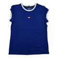 Playera Tommy Hilfiger Sport Chico S Azul Con Blanco