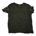 Playera Michael Kors Chico S Verde Aros Dorados Manga