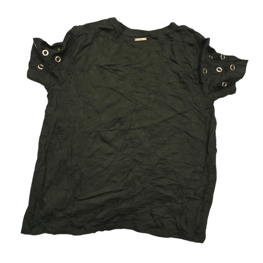 Playera Michael Kors Chico S Verde Aros Dorados Manga
