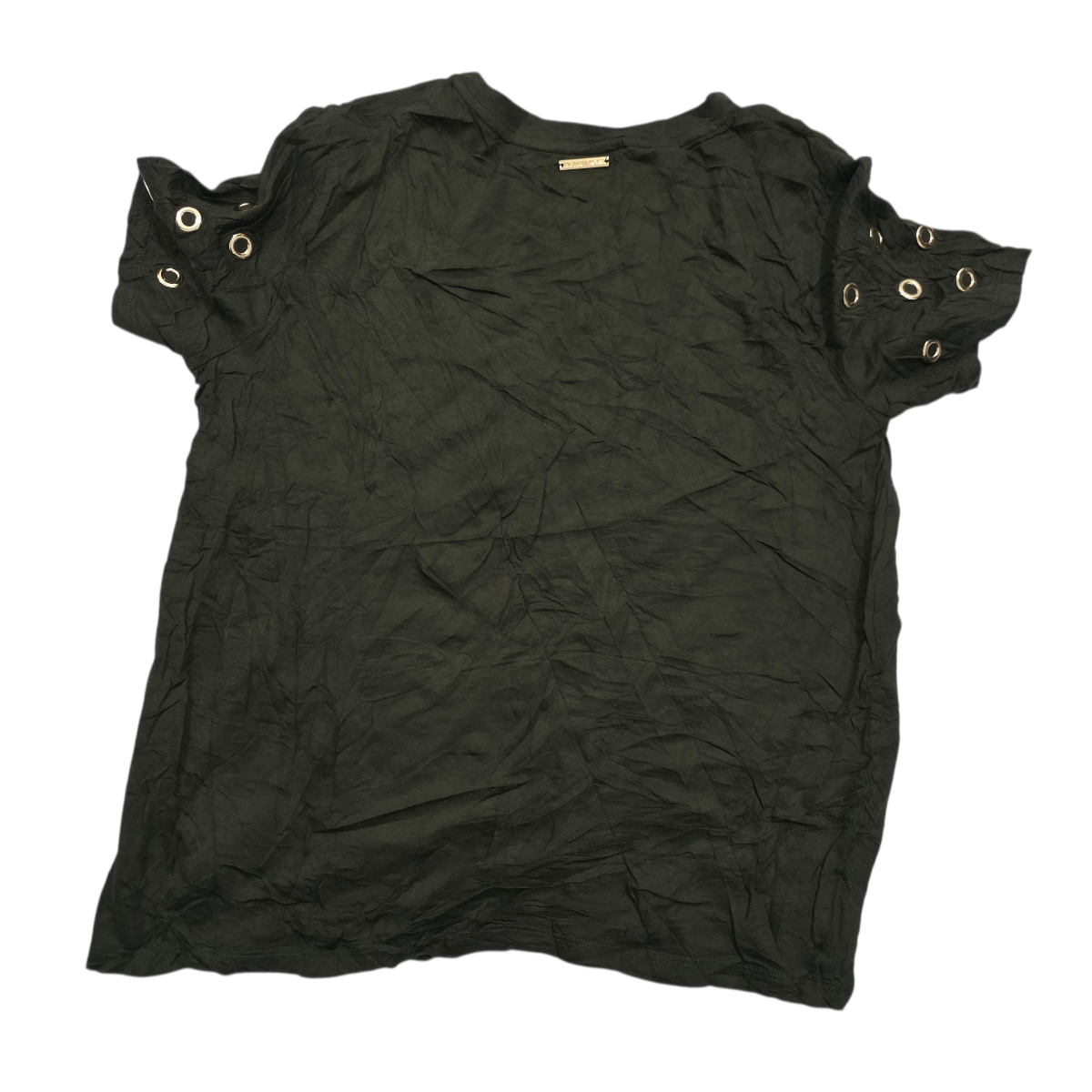 Playera Michael Kors Chico S Verde Aros Dorados Manga