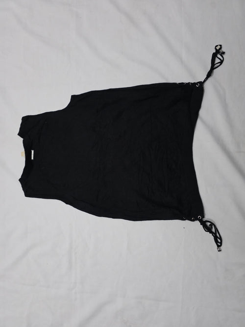 Blusa Michael Kors Chica S Negra Sin Mangas Con Viscose
