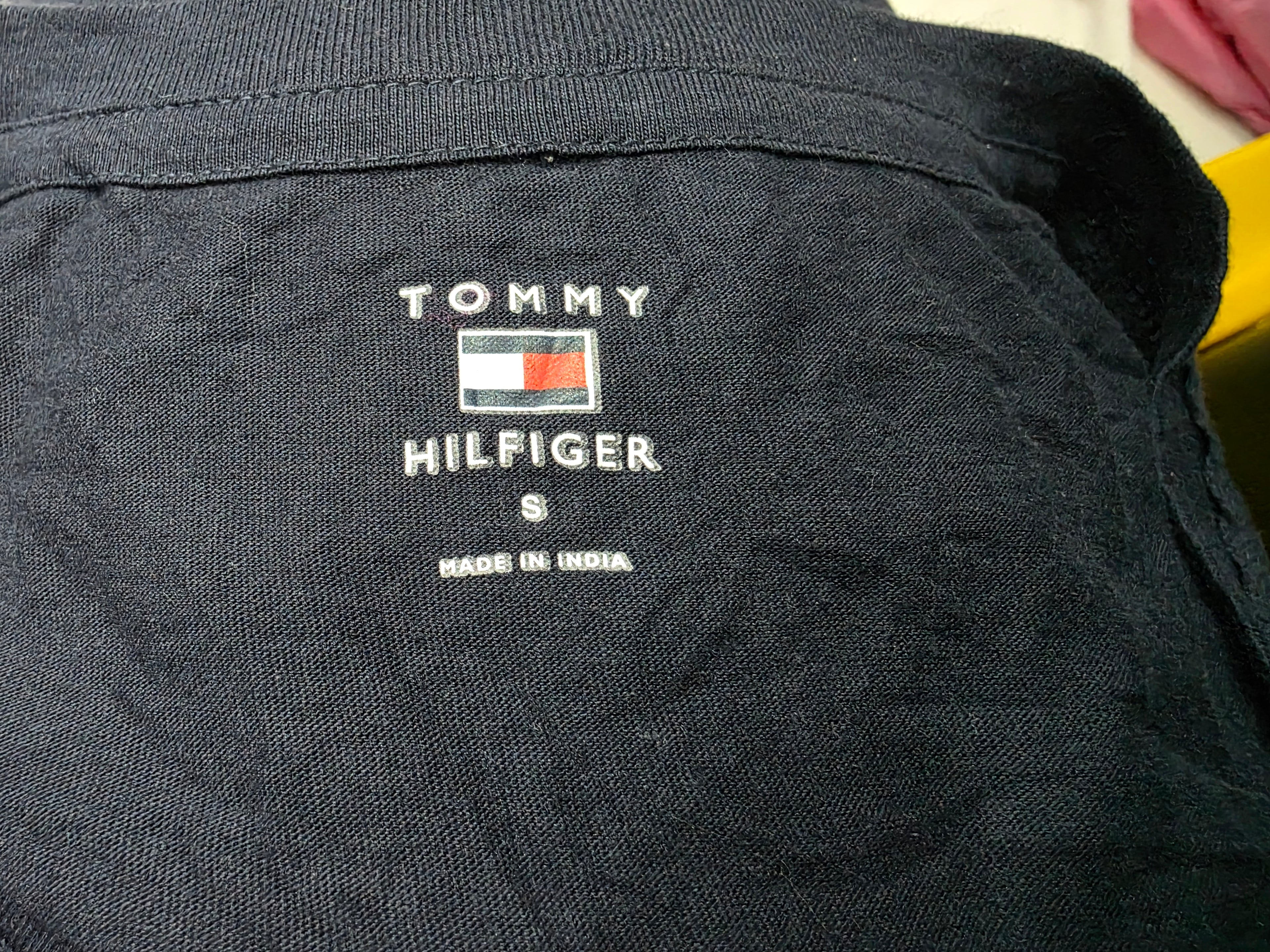 Playera Tommy Hilfiger Chico S Azul Marino Con Brillos