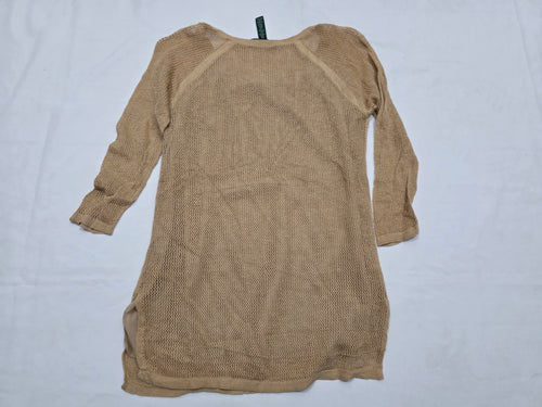 Blusa Ralph Lauren Cafe De Lino Talla Pm Manga 3/4