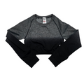Playera Crop Top Gymshark Mediana M Gris Con Negro