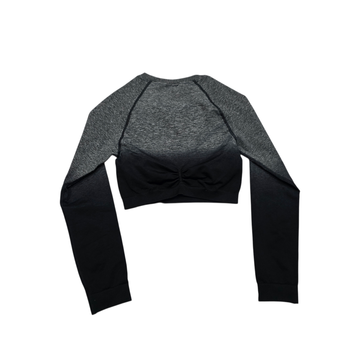 Playera Crop Top Gymshark Mediana M Gris Con Negro