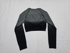 Playera Crop Top Gymshark Mediana M Gris Con Negro
