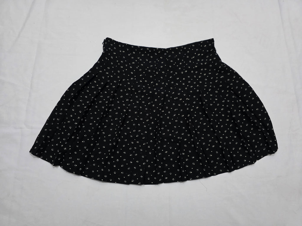 Falda Ralph Lauren Talla 14 De Mujer Color Negro Con Figuras