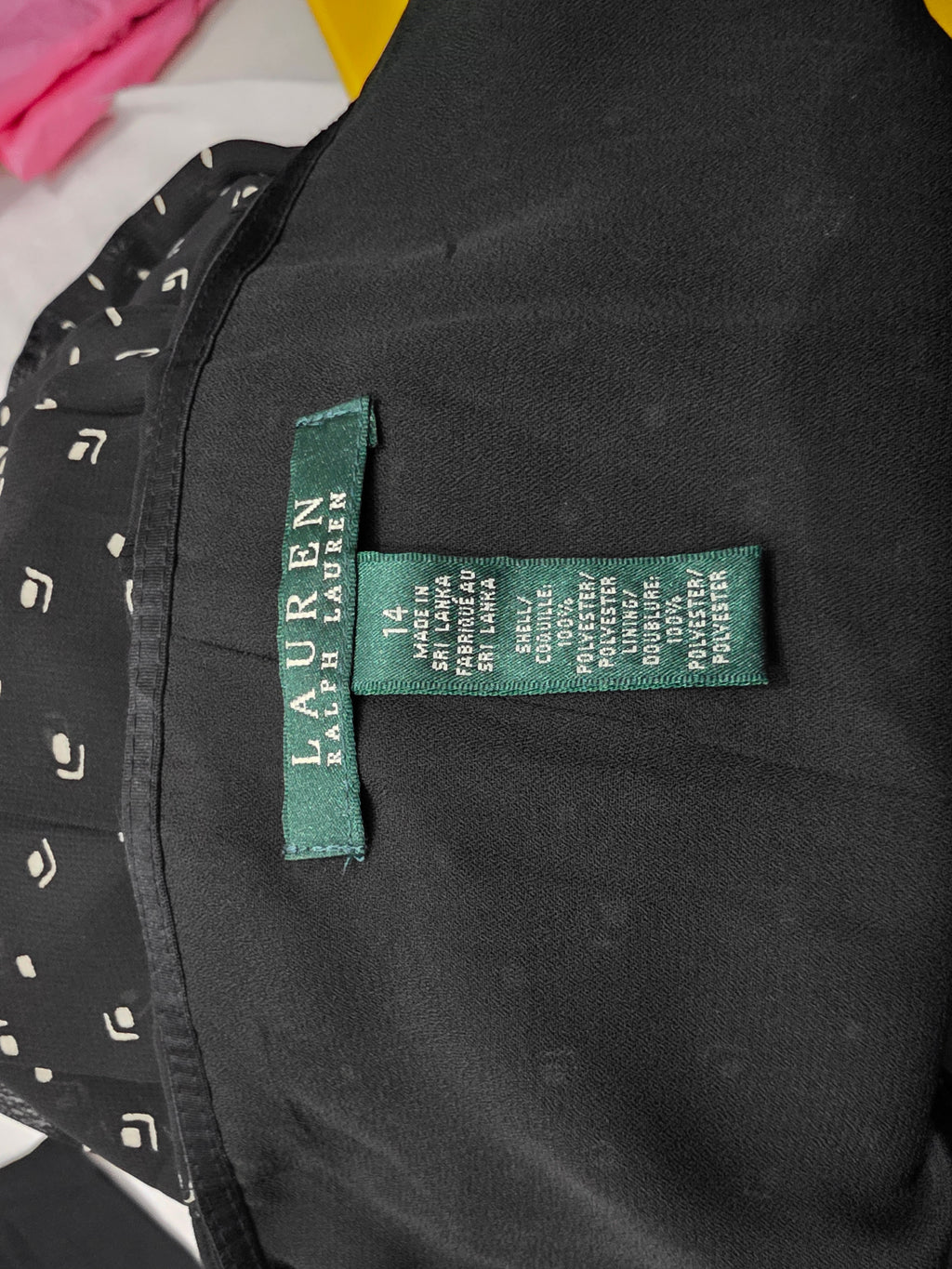 Falda Ralph Lauren Talla 14 De Mujer Color Negro Con Figuras