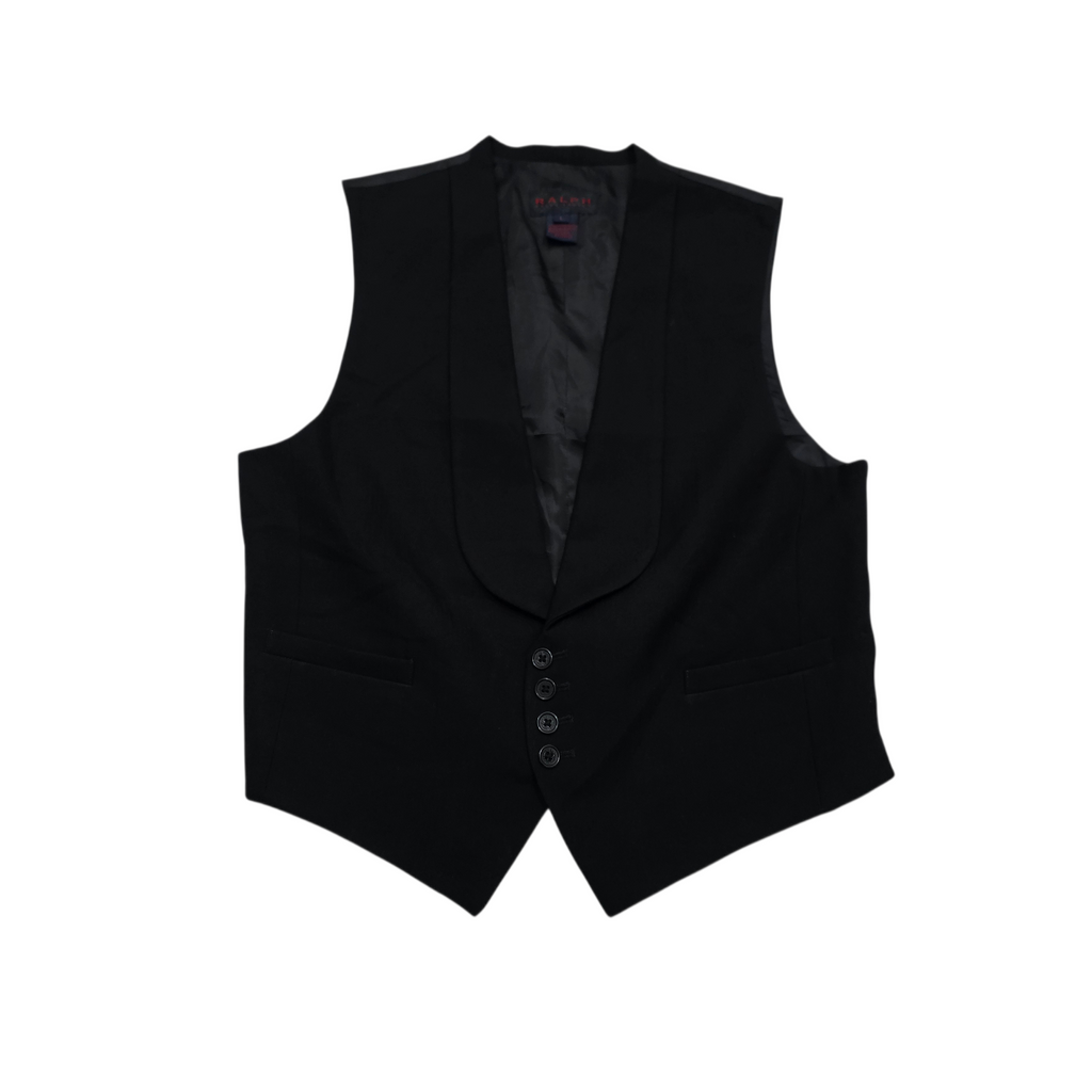 Chaleco Ralph Lauren De Mujer Talla Grande De Lana Negro