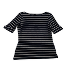 Playera Ralph Lauren L Manga Corta Azul Marino Con Blanco