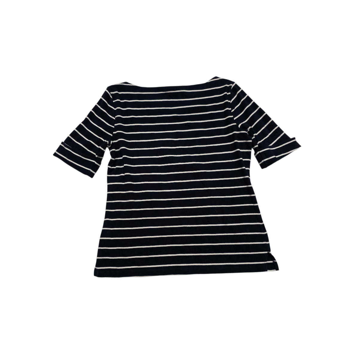Playera Ralph Lauren L Manga Corta Azul Marino Con Blanco