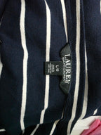Playera Ralph Lauren L Manga Corta Azul Marino Con Blanco