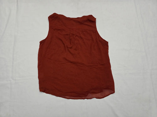 Blusa Tommy Hilfiger D Mujer Con Olanes Xgrande Xl Terracota