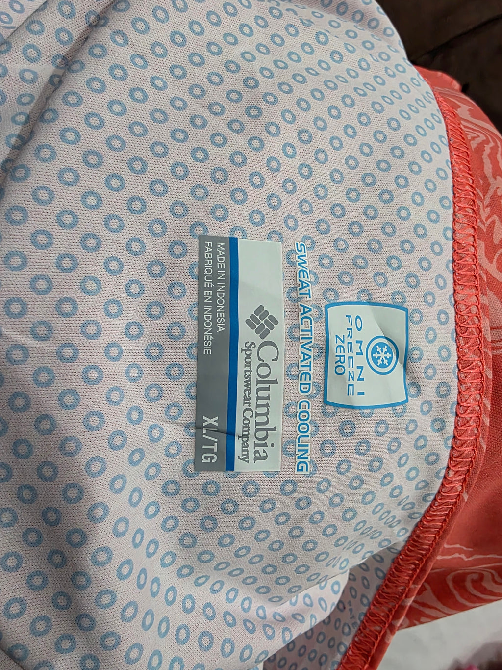 Vestido Columbia Omni Freeze Xgrande Xl Naranja Sin Mangas