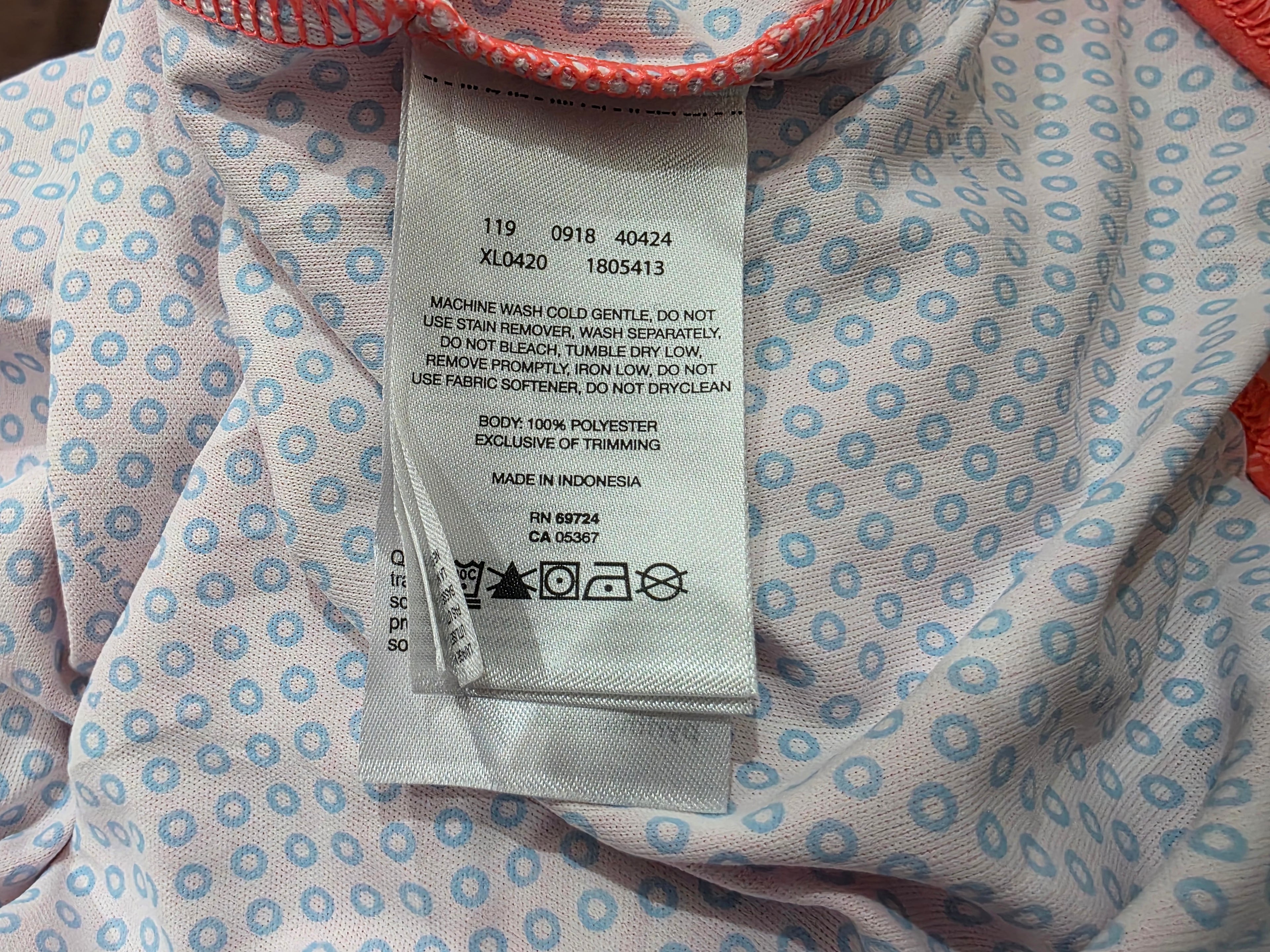 Vestido Columbia Omni Freeze Xgrande Xl Naranja Sin Mangas