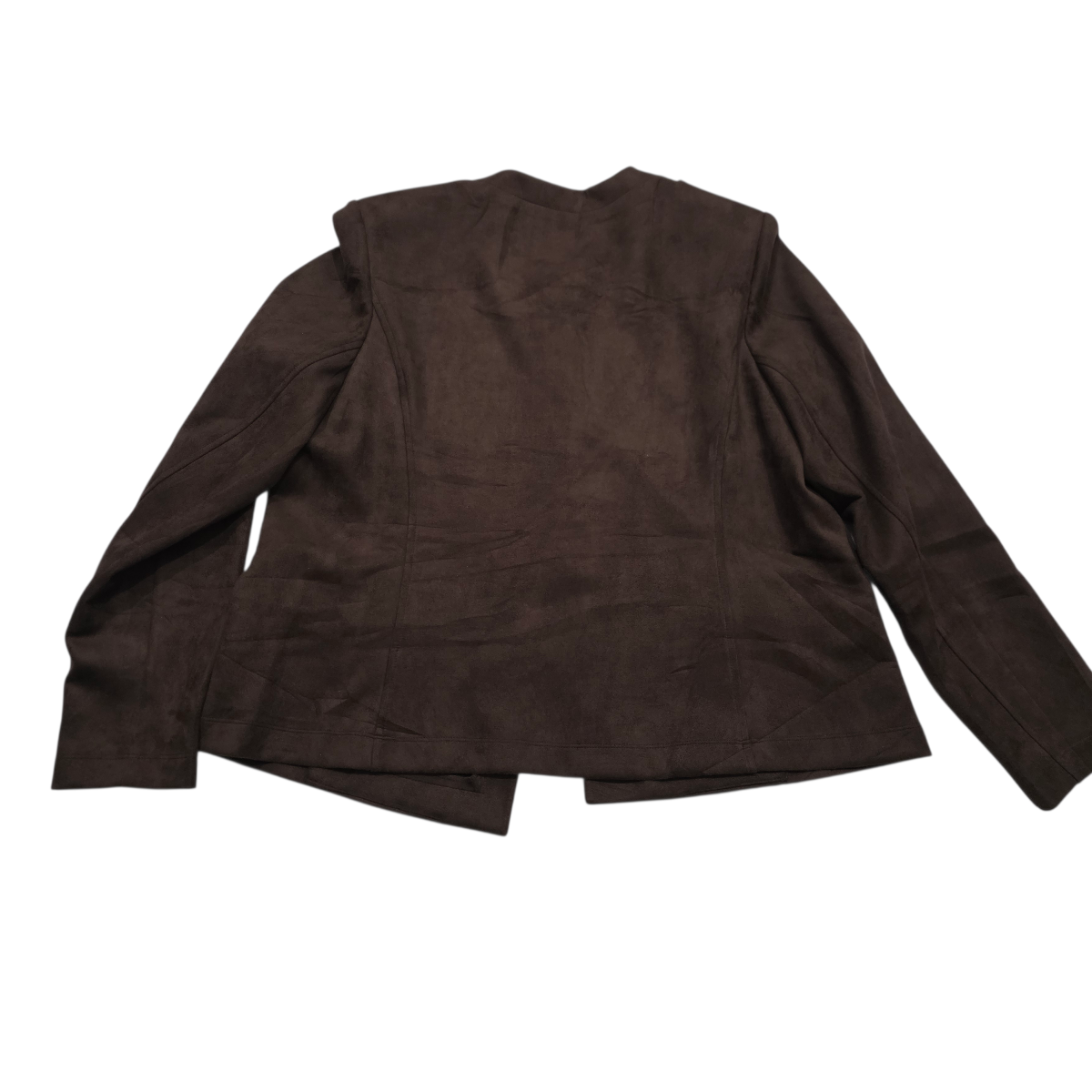 Blazer Tommy Hilfiger De Gamuza Xgrande Xl Café De Mujer