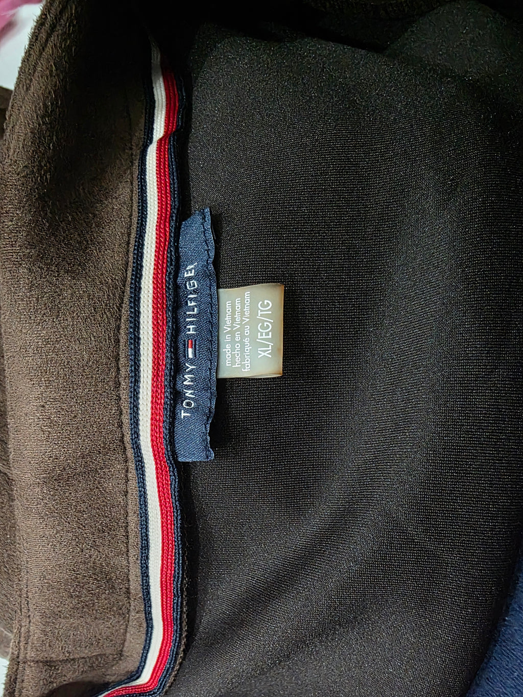 Blazer Tommy Hilfiger De Gamuza Xgrande Xl Café De Mujer