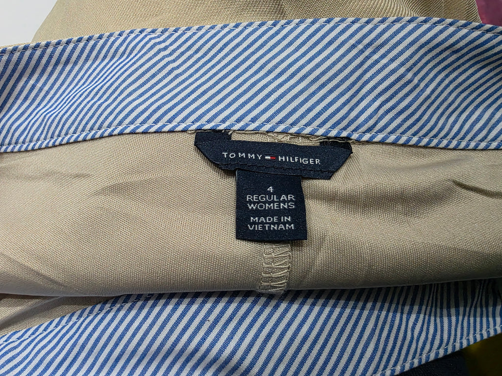 Falda Tommy Hilfiger Cafe Claro De Mujer Talla 4 Regular
