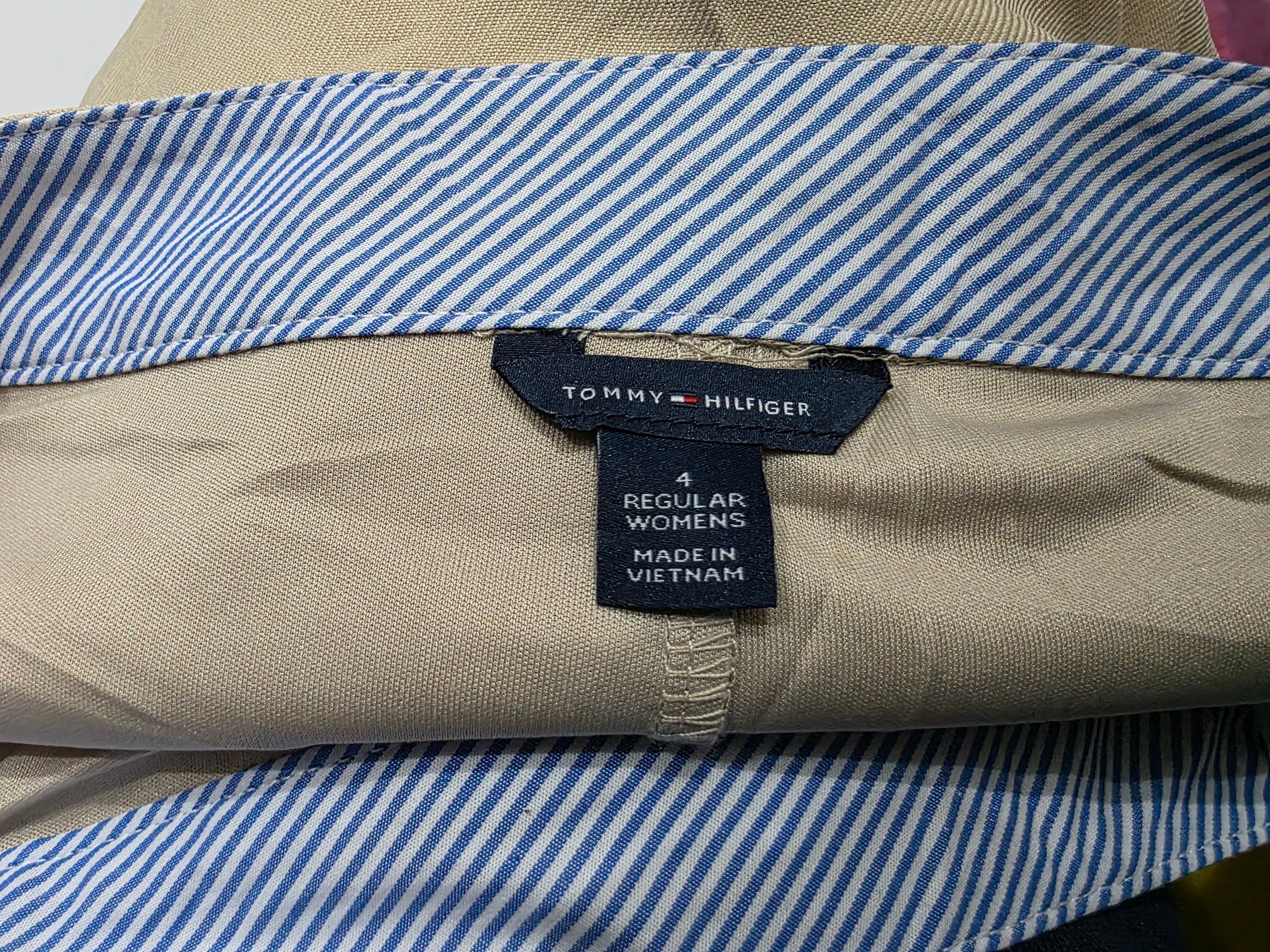 Falda Tommy Hilfiger Cafe Claro De Mujer Talla 4 Regular