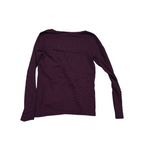 Playera Tommy Hilfiger Manga Larga Morada Con Lunares Rosas