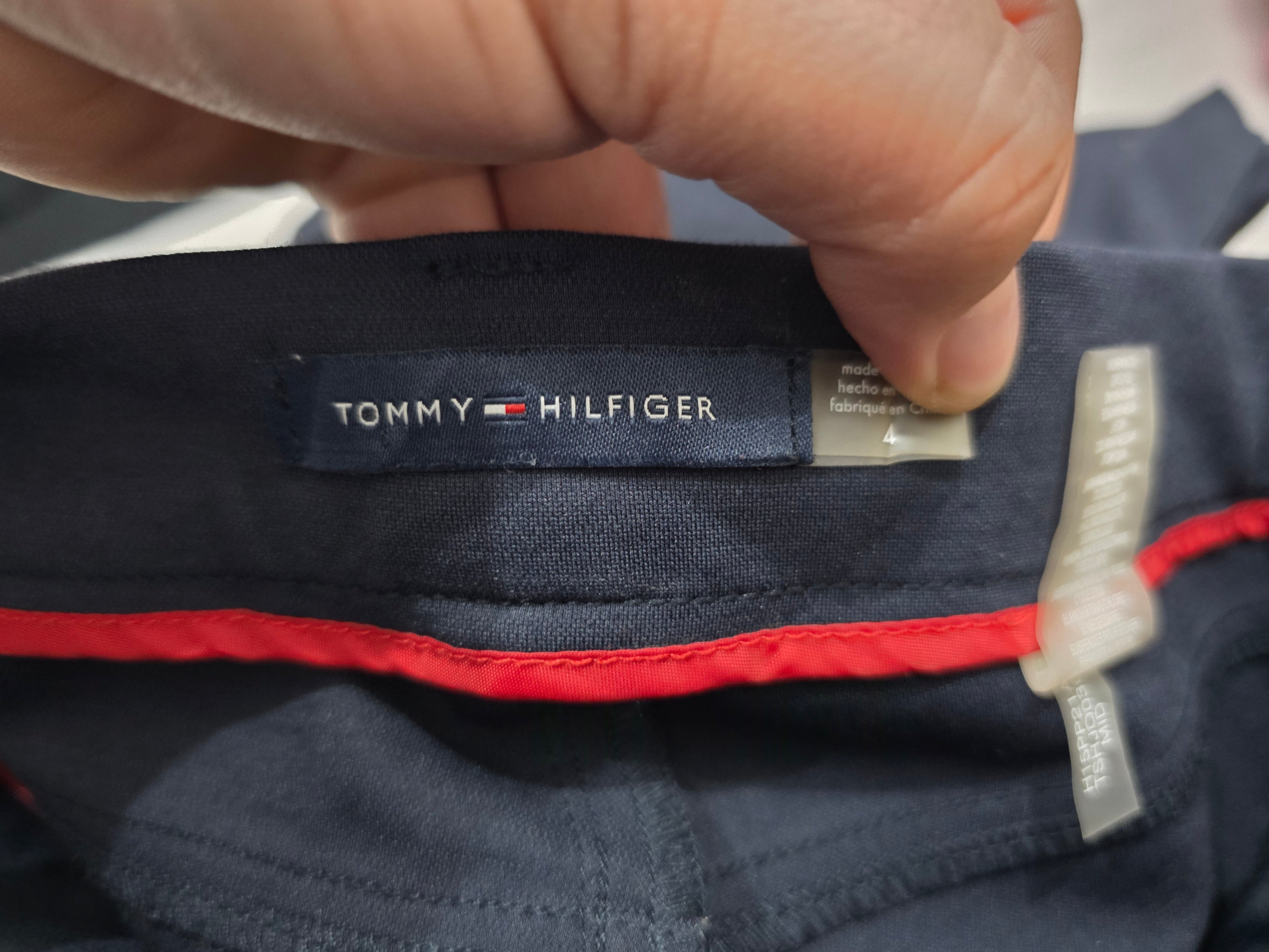 Pantalon Tommy Hilfiger Talla 4 Azul Marino De Vestir
