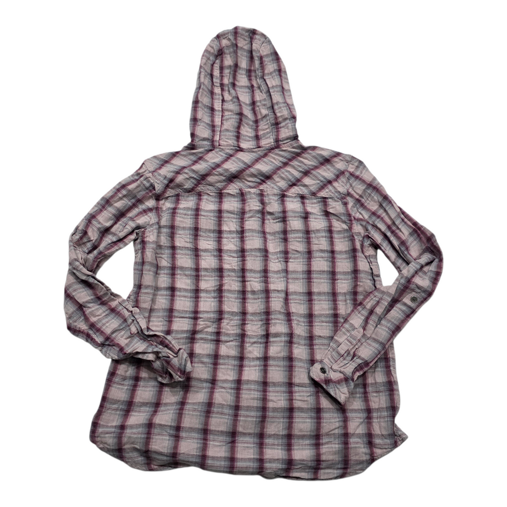Camisa Con Gorro Columbia De Mujer Color Rosa A Cuadros