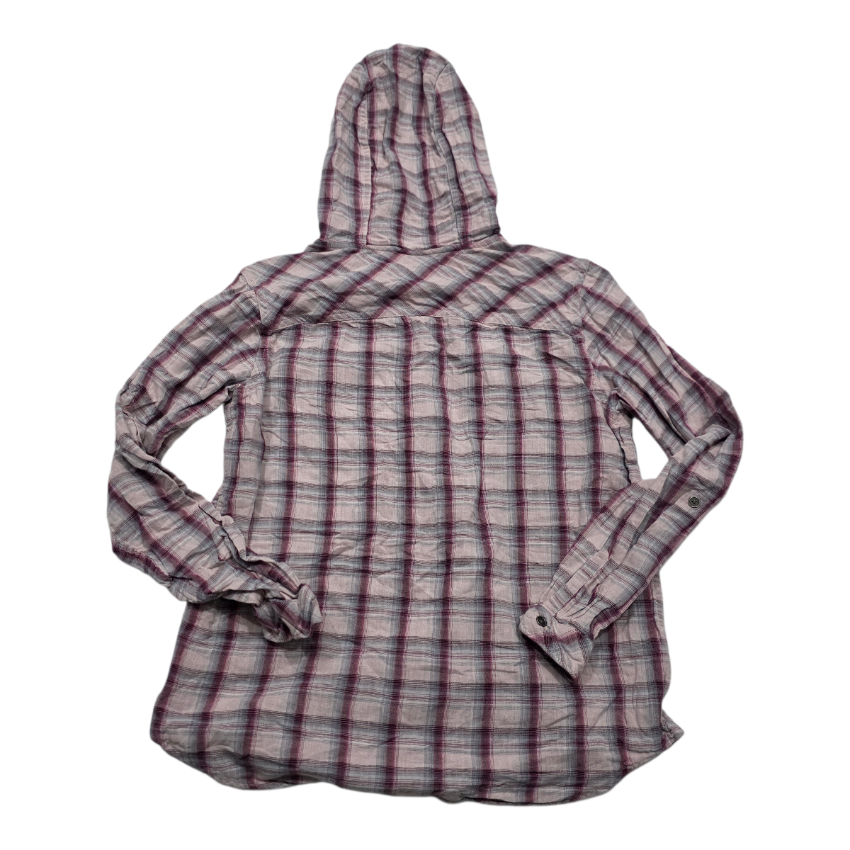 Camisa Con Gorro Columbia De Mujer Color Rosa A Cuadros