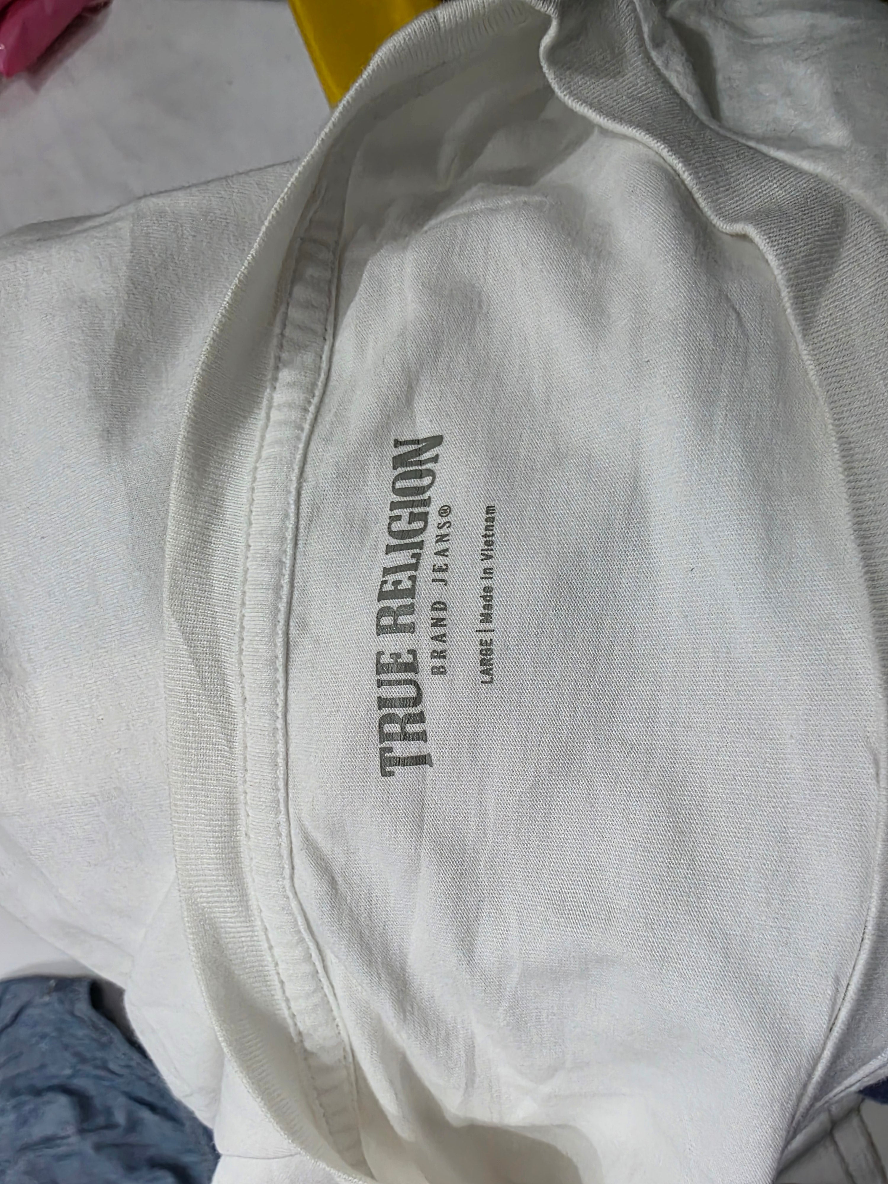 Playera True Religion Grande L Blanco Sin Mangas De Mujer