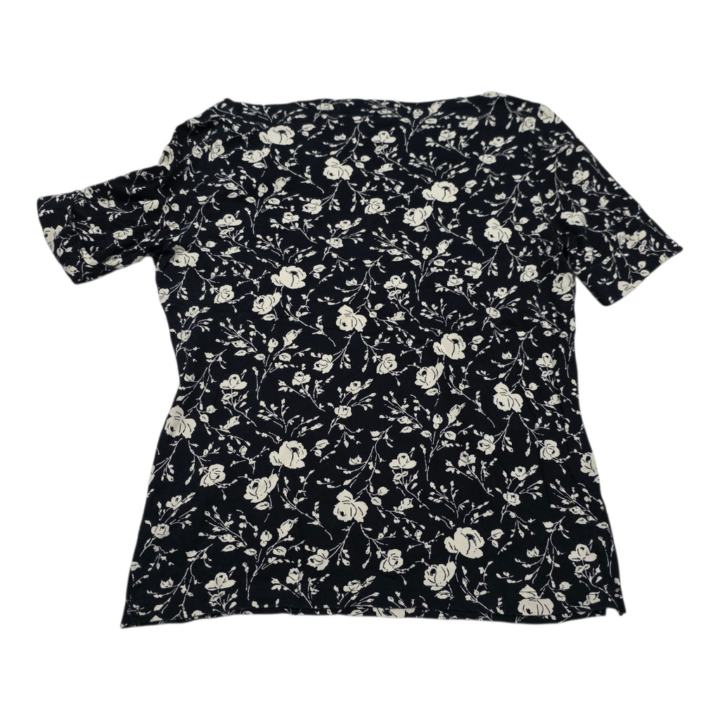 Playera Ralph Lauren P Grande Negra Floreada Mamga Corta