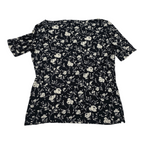 Playera Ralph Lauren P Grande Negra Floreada Mamga Corta