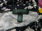 Playera Ralph Lauren P Grande Negra Floreada Mamga Corta