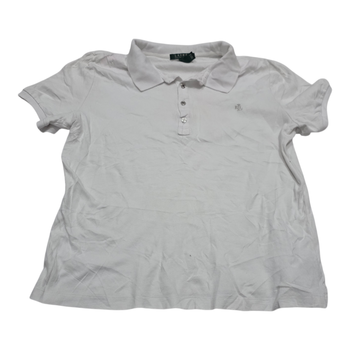 Playera Ralph Lauren Xgrande Xl Blanca Con Plateado De Mujer