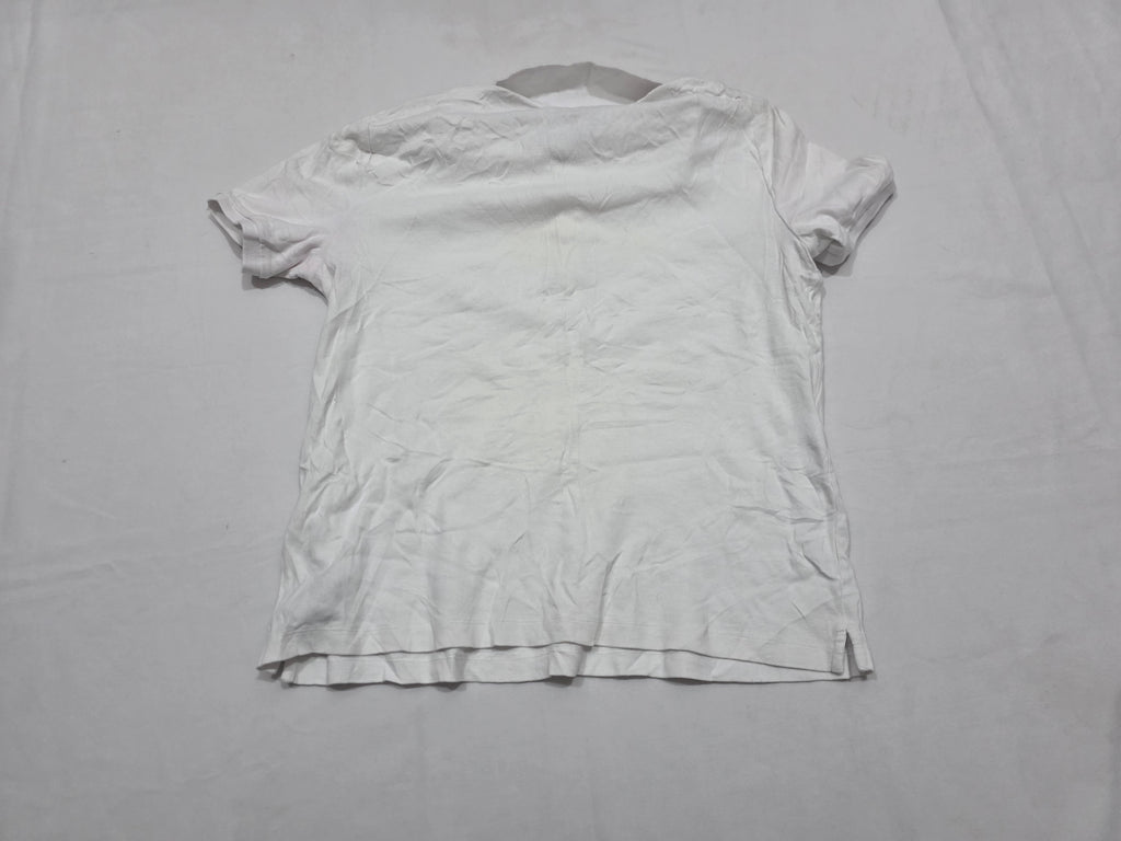 Playera Ralph Lauren Xgrande Xl Blanca Con Plateado De Mujer