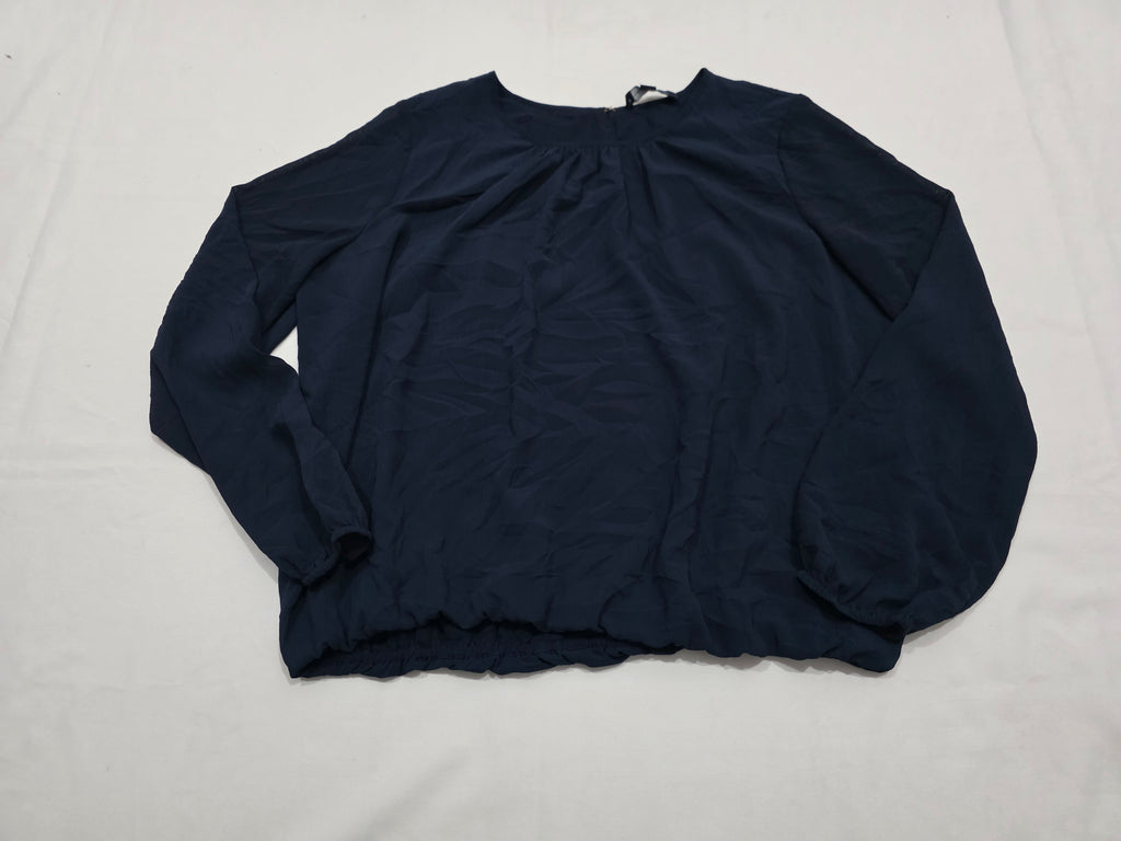 Blusa Tommy Hilfiger Xgrande Xl Manga Larga Azul Marino
