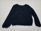 Blusa Tommy Hilfiger Xgrande Xl Manga Larga Azul Marino