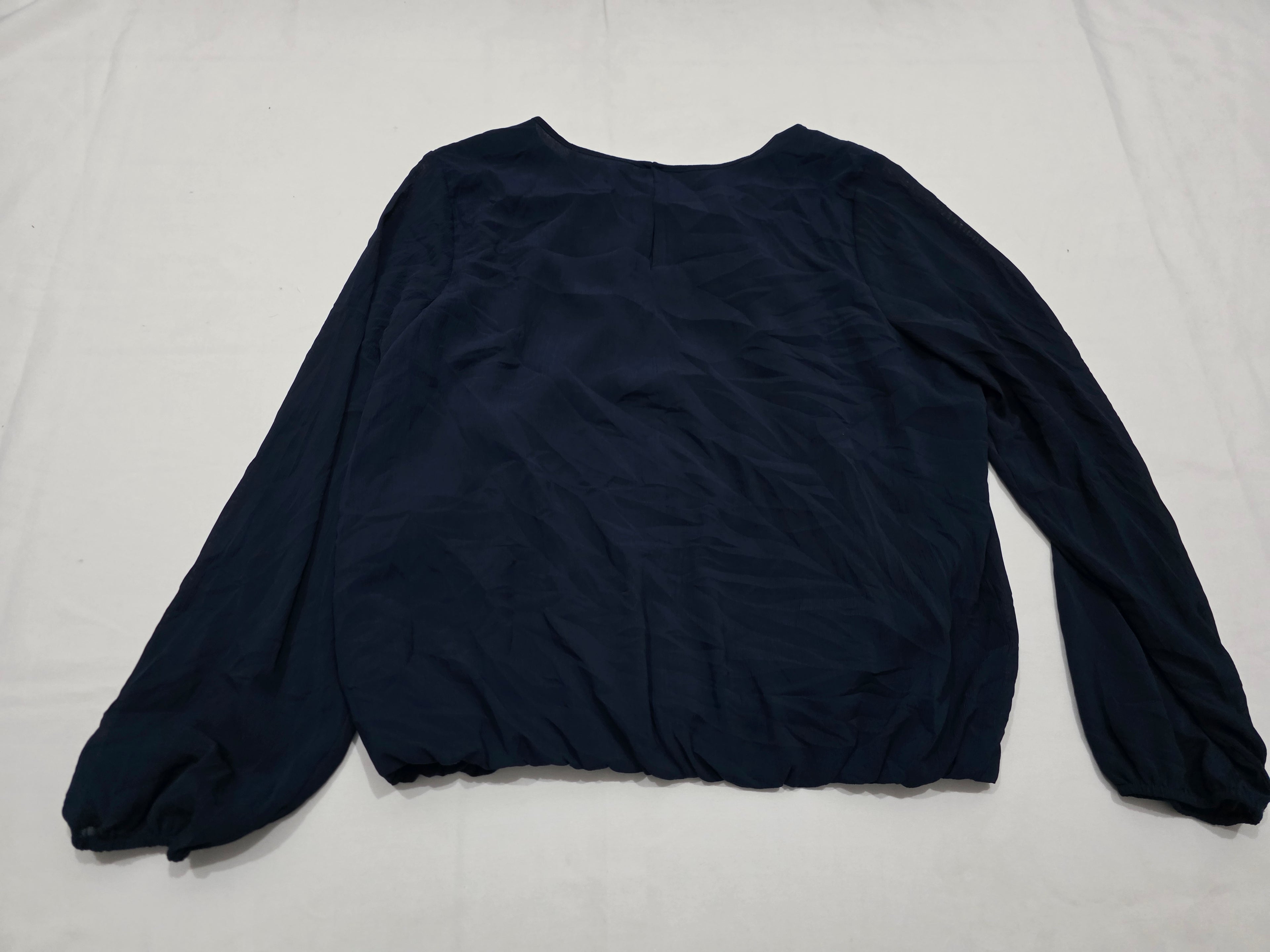 Blusa Tommy Hilfiger Xgrande Xl Manga Larga Azul Marino