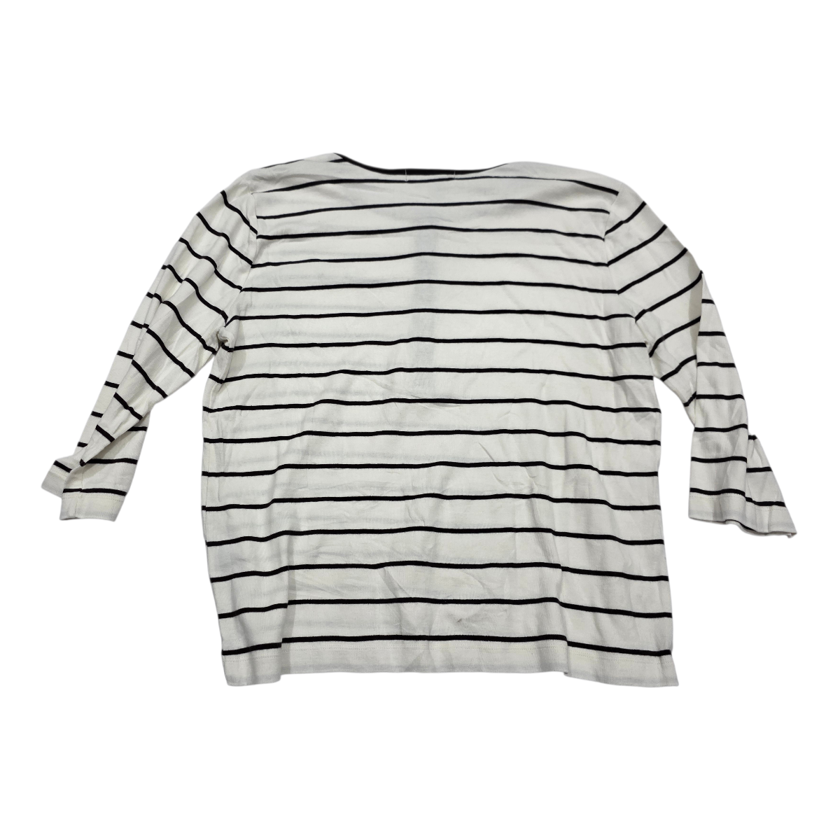 Playera Ralph Lauren Blanca Con Lineas Xl Cuello Manga 3/4