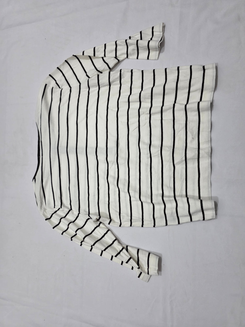 Playera Ralph Lauren Blanca Con Lineas Xl Cuello Manga 3/4