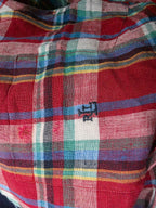 Camisa De Lino Ralph Lauren D Mujer Talla 2x Roja A Cuadros