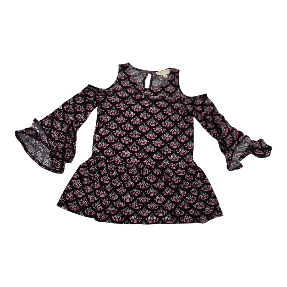 Blusa Michael Kors hombros descubiertos negra/rosa