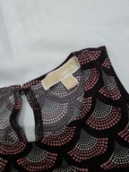 Blusa Michael Kors hombros descubiertos negra/rosa