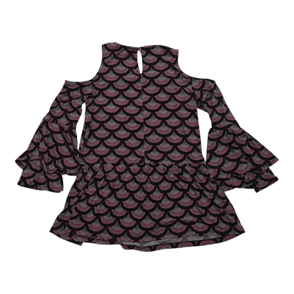 Blusa Michael Kors hombros descubiertos negra/rosa