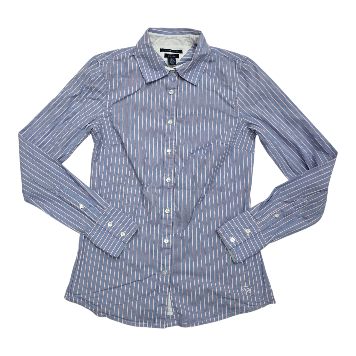 Camisa Tommy Hilfiger rayada azul/rojo stretch de Mujer