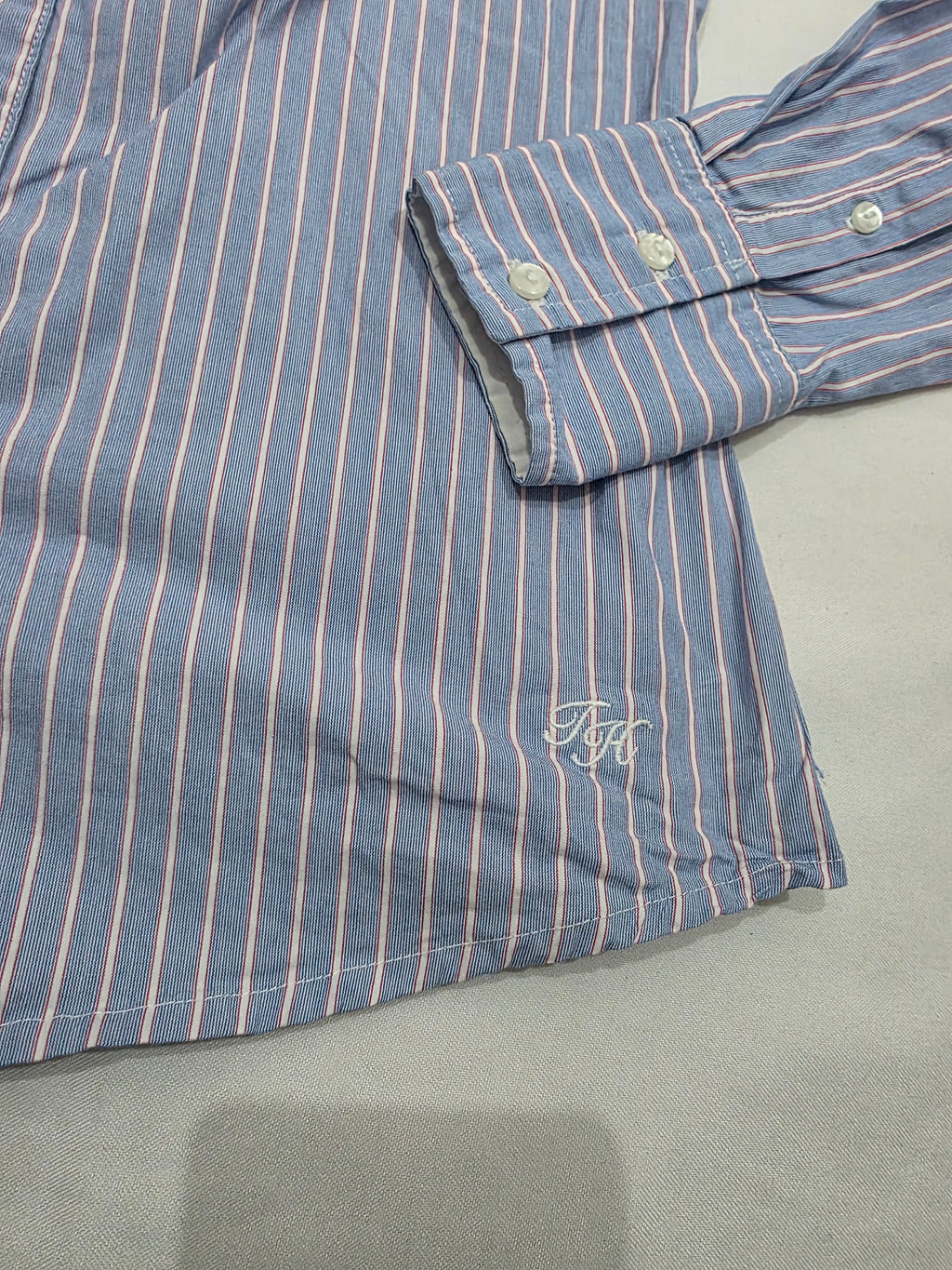 Camisa Tommy Hilfiger rayada azul/rojo stretch de Mujer