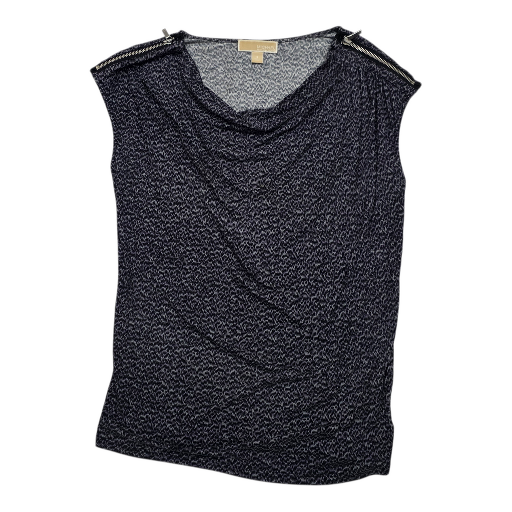Blusa Michael Kors escote drapeado morada